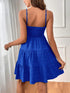 Smocked Tiered Sleeveless Mini Dress - Odaingerous